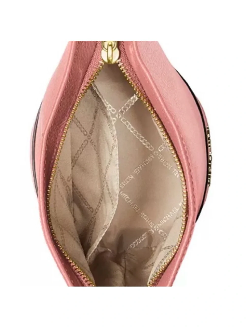 Michael Kors Rose Pink Leather Bucket Shoulder Bag with MK Charm